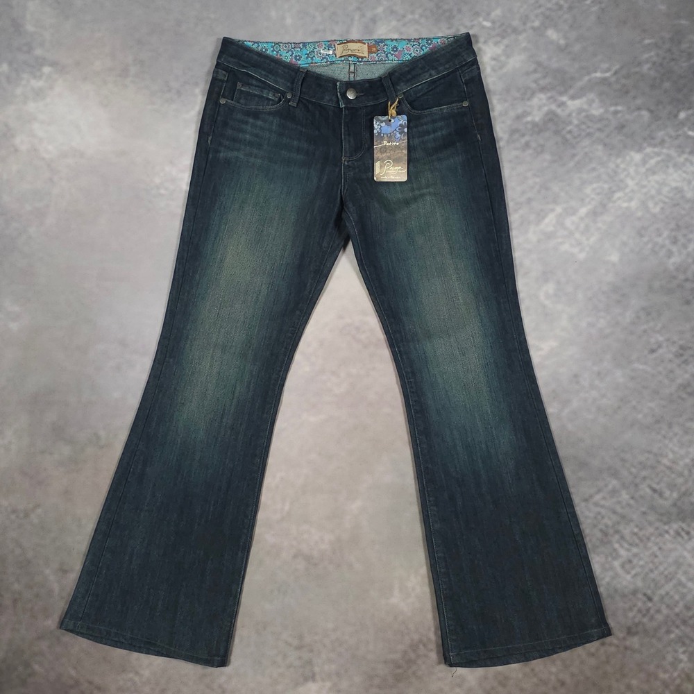 NWT Vintage Y2K Paige Premium Denim Laurel Canyon Flap Pocket Flare Jeans 29